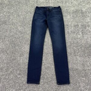 American Eagle Jeans Womens 4 Blue Super Low Jegging Stretch Denim Dark Wash